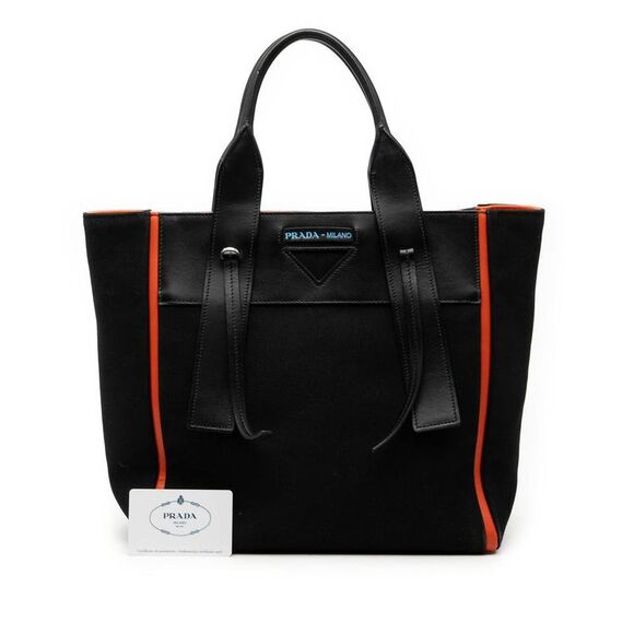 Pre Loved prada Classic Tote Bag Women Black Satchel - Picture 7 of 7